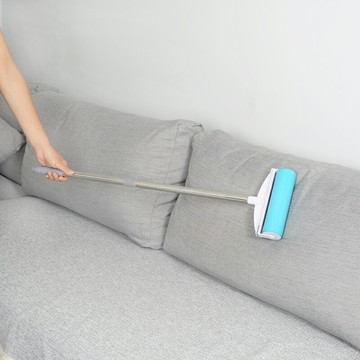 粘毛器 黏毛器 長桿粘毛器 地板擦 可水洗粘毛器長桿水洗型粘塵滾筒清潔地毯沙髮床家用大號粘毛滾刷【MJ23125】