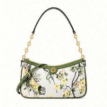 [平輸版]TORY BURCH STUDIO 專櫃款錦緞肩背/斜背包(冬日鼠尾草綠)真品平輸