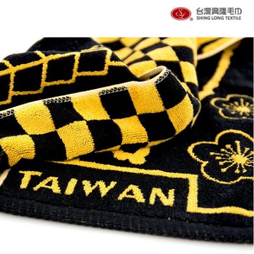 台灣101雙色提花窄版運動毛巾/運動巾 (單條)【台灣興隆毛巾製】