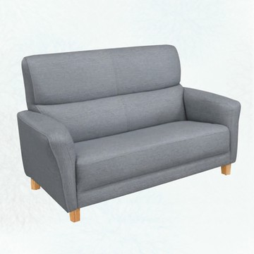 文創集 米歌灰耐磨皮革獨立筒二人座沙發椅-141x88x99cm免組