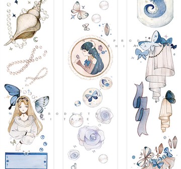 珍珠灣 輕復古女子小物集 PET 和紙膠帶 10米卷