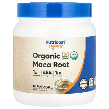Nutricost, 有機瑪卡根，原味，1 磅（454 克）