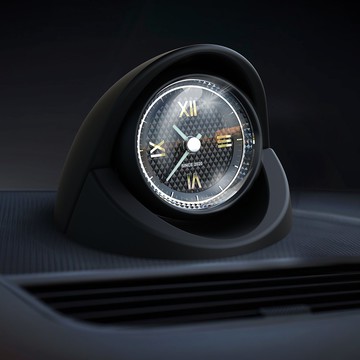 Carex Signature 經典款車用出風口儀表板指針時鐘  黑色  1個