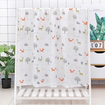 Pureal 純真兔 超透氣雙層紗布包巾  童話森林 多色