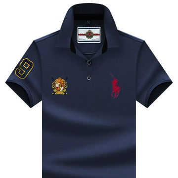 【新款熱賣】保羅大牌高端刺繡馬標商務純色t恤男式休閑翻領修身polo衫男上衣