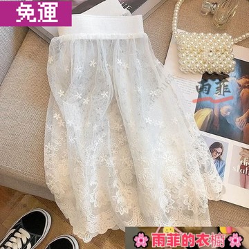 雨菲|免運 屁簾 腰封 疊穿神器 甜辣女孩 時尚元素蕾絲 小屁簾蕾絲半身裙遮屁股假下擺網紗罩裙紗裙衛衣 X16