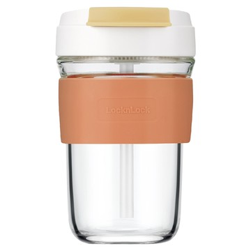 LocknLock 樂扣樂扣 咖啡吸管杯 LLG964ORG  橘色  460ml  1個