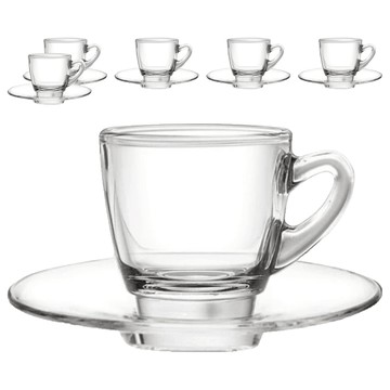 Ocean 肯雅濃縮咖啡杯盤組 70ml  透明色  1組