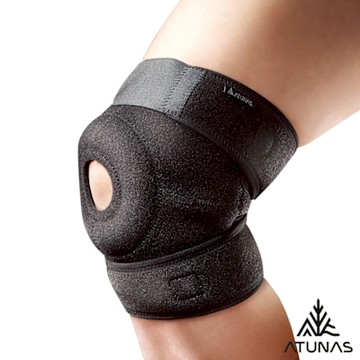 【ATUNAS 歐都納】標準型調整護膝(短)A1SAGZ03黑/舒適耐穿/運動休閒防護護具