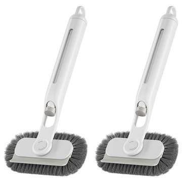 SP SAUCE 寬面隙縫刮板噴液4合1清潔刷 浴室縫隙清潔好幫手  2個  白色