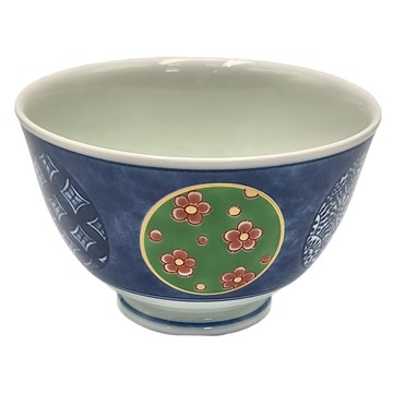 佐和陶瓷 4井 陶瓷碗 550mL 適用溫度 -30°C~100°C 日本產  花里六丸紋  1個