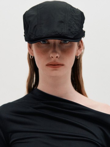 Embroidered Hunting Cap [BLACK]