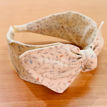 MOYA 寬版手工髮箍 藤蔓 米白