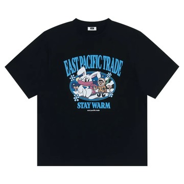 韓國 ept 冰原塗鴉 TEE 黑 - M
