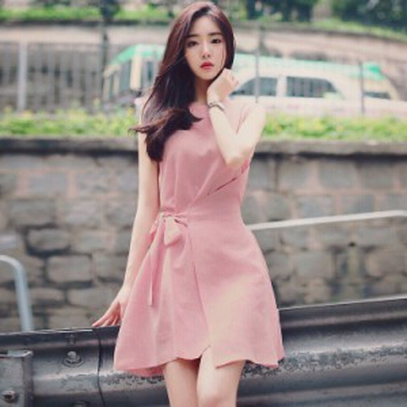 ワンピース レディース ミニワンピース きれいめ オシャレ Aライン ミニ丈 ワンピ ピンク 韓国風 大人可愛い 夏 ゆったり お出かけ 通販 Lineポイント最大get Lineショッピング