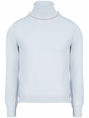 Maison Margiela - Work-In-Progress high-neck jumper - women - Wool - S - Blue