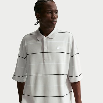 Nike Sportswear Club Men's Oversized Striped Polo Shirt