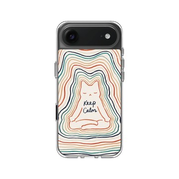 iPhone Air Clear Case（相機按鈕） 透明 - ilovedoodle (Lim Heng Swee) - Mindful Cat - 冷靜