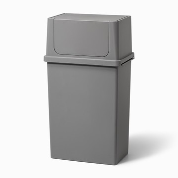 Like-it｜Seals寬型前開式垃圾桶 25L灰色