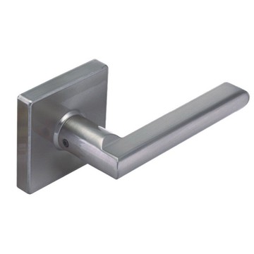 水平鎖 加安水平鎖 LB1X20G 浴廁鎖 方套盤 內側為按鈕 磨砂銀色 鎖閂長度60mm 門厚30-42mm