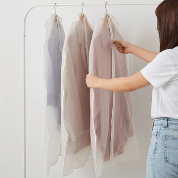 【UDiLiFE】UD長型拉鍊式衣物防塵套 居家衣物收納防塵套 衣服收納袋 防塵罩 防塵防潮 拉鍊款