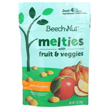 Beech-Nut, Melties ，含果蔬，8 個月以上，蘋果和南瓜，1 盎司（28 克）