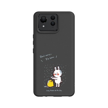 Zenfone 11 Ultra SolidSuit 黑 - 懶散兔與啾先生 Lazy Rabbit and Mr.Chu - 有我在