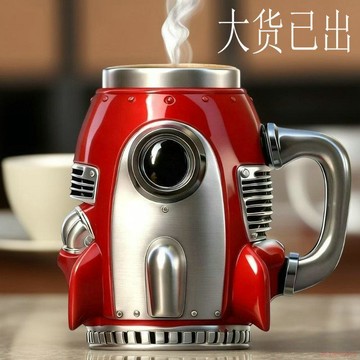 桃園出貨✨跨境2026新款 火箭咖啡杯創意樹脂不鏽鋼水杯 宇宙飛船馬克杯