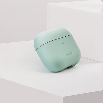 AirPods 3/4 代 Lino簡約液態矽膠藍牙耳機保護套-綠色