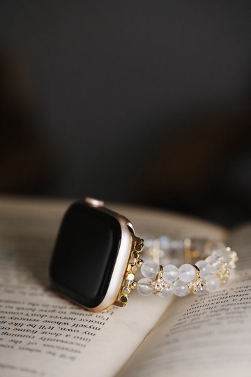 Apple Watch 專用/藍月光・紫水晶・粉晶・藍螢石 水晶錶帶