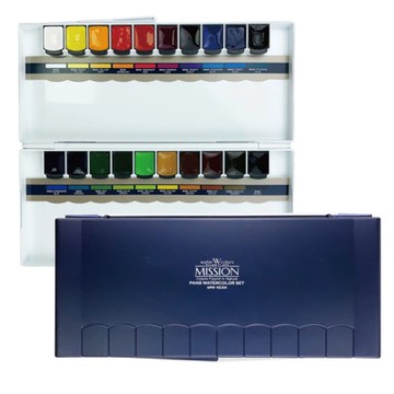 【MISSION】銀級 塊狀 水彩 20色  /組 MPW-5020 系列