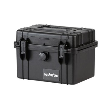 Vidafun V11 防水耐撞提把收納氣密箱 收納工具箱 黑色 送乾燥包二入組