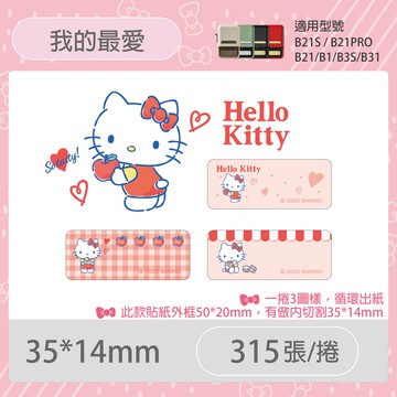 B系列專用防水貼紙KITTY-我的最愛