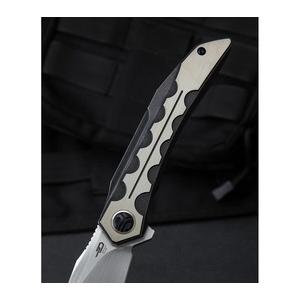 BESTECH KNIVES 折りたたみナイフ SAMARI フレームロック式 ブロンズカラー 収納ポーチ付き BT2009D