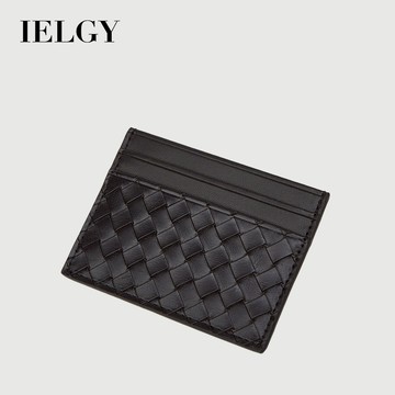 IELGY 超薄編織卡包男女通用多卡位便捷小巧卡套迷你簡約防消磁卡夾