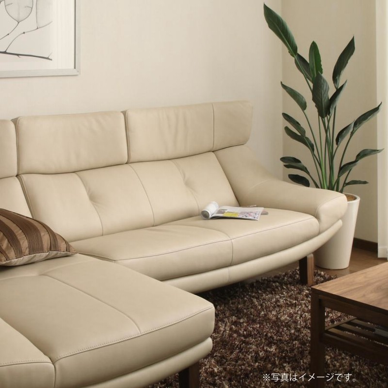 20万超カリモク レア色◇WT36 3人 3p ハイバックソファ ピンクベージュ