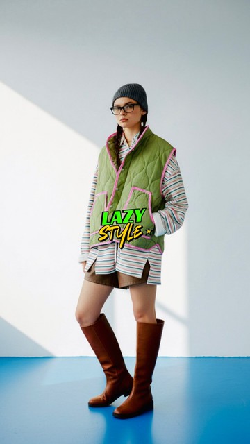 薄身夾棉背後外套