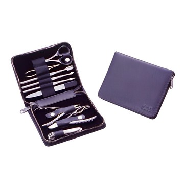 日本綠鐘匠之技鍛造鋼修容9件組旅行隨身包(G-3104)