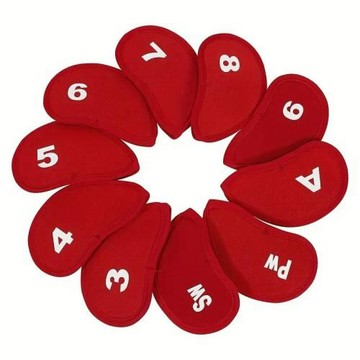 golfheadcover球桿套練習用品球桿帽套10只高爾夫鐵桿套保護套