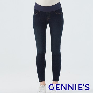 Gennies奇妮 經典彈力緊身褲-深牛仔藍(T4D04)