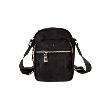 J II 斜背包 亞斯多隔層尼龍斜背包-星星黑-8112-15