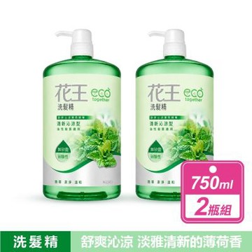 【Kao 花王】清新沁涼型洗髮精 油性髮質適用 (750ml X2瓶)