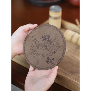 宜興紫砂壺紫砂茶壺茶具配件家用泡茶紫砂茶杯雜件鹿皮養壺墊杯墊