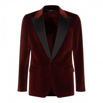 Dolce & Gabbana - Dark Red Cotton Blazer 52