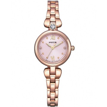 送禮首選★CITIZEN 星辰 Wicca 台灣限定款 太陽能晶鑽女錶-玫瑰金x粉/23.5mm KP5-662-91  附提袋【全館滿額折價★APP下單點數4倍送】線上購買享_實體門市同步服務