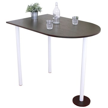 【頂堅】蛋頭形吧台桌/高腳桌/餐桌-深80x寬120x高98公分-二色素雅白色