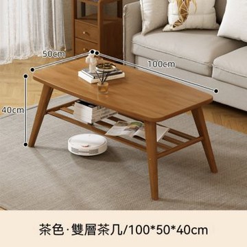 日式簡約茶几 客廳家用小戶型茶桌 北歐喝茶桌 現代矮桌 （100*50*40cm）楠竹桌