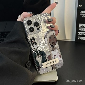 ✨限時下殺✨小衆女孩適用蘋果16/15/14Promax手機殻iphone13/12羽紗11支架xs