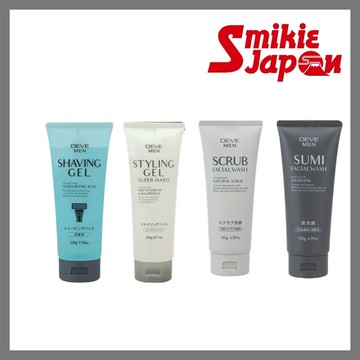 【日本直購】Kumano Yushi Deve男士磨砂洗臉 130克木炭洗臉 130克 剃鬚凝膠220克