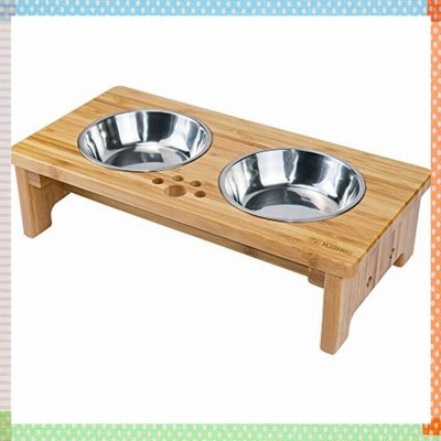 天然素材 良木工房YOSHIKI 愛犬・愛猫の食生活を快適に* 竹製 ペット用食器台 犬 餌台 犬用 猫用 食器台 犬猫えさ入れ ごはん皿 水入れ フードボウルスタンドセ